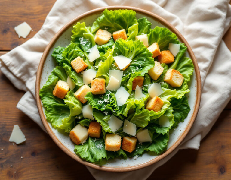 Caesar Salad Recipe – Classic American with Creamy Dressing