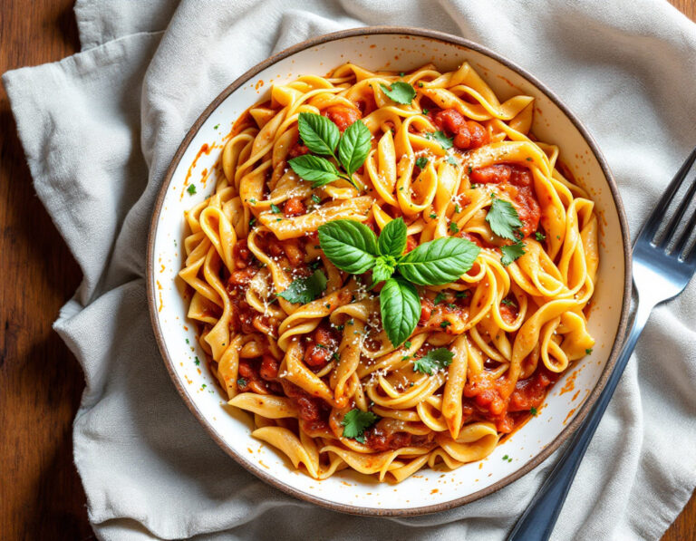 Creamy Pasta Bake with Spiced Tomato Sauce Recipe