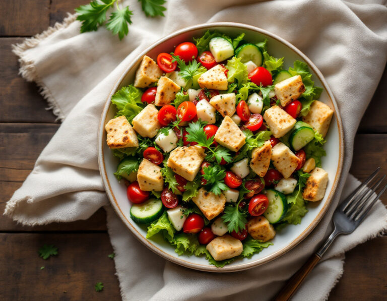 Fattoush Recipe – Authentic Lebanese Bread Salad