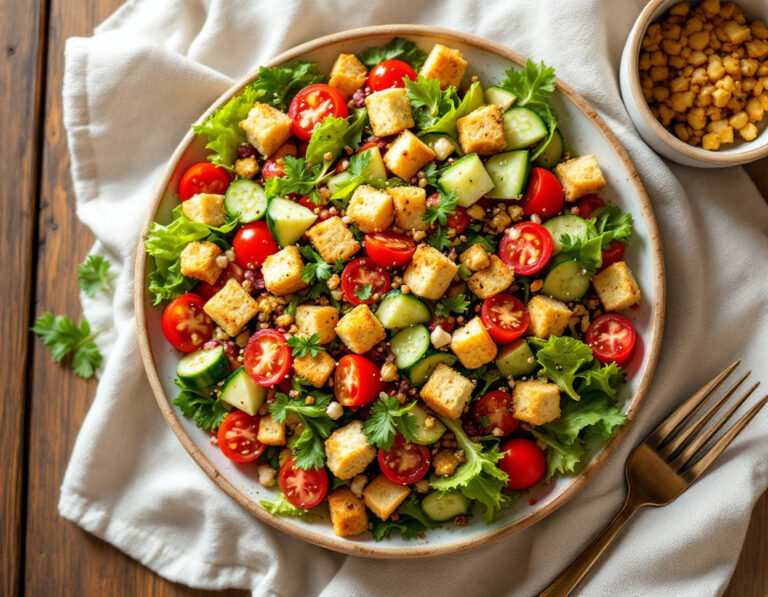 Fattoush Bread Salad – Authentic North African Recipe