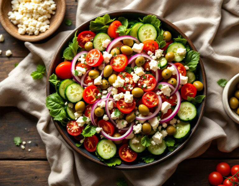 Greek Village Salad Recipe – Authentic Horiatiki