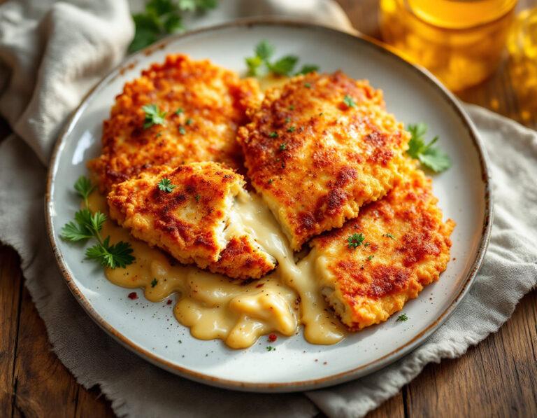 Ethiopian-Spiced Cheese and Ham Schnitzel Recipe