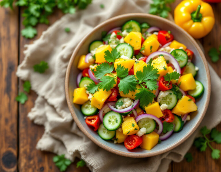 Caribbean Salad Recipe – Tropical Mango Avocado Salad