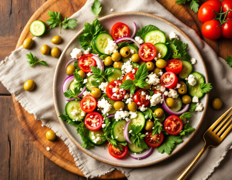 Cretan Salad Recipe – Authentic Greek Dakos