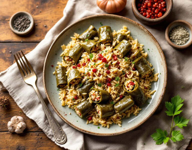 Lebanese Stuffed Grape Leaves Recipe – Homemade Waraq Inab
