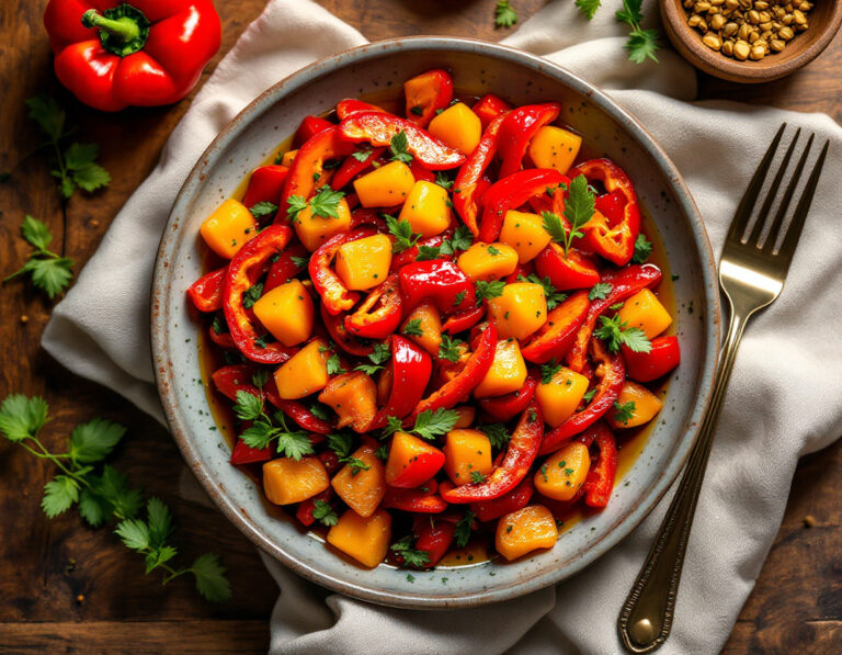 Moroccan Roasted Pepper Salad Recipe – Salade Felfel