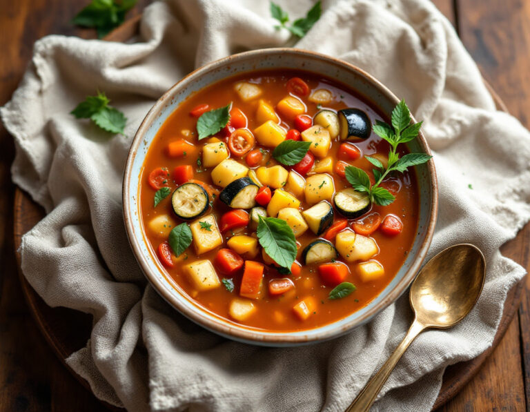 Mediterranean Vegetable Soup Recipe – Italian Minestrone