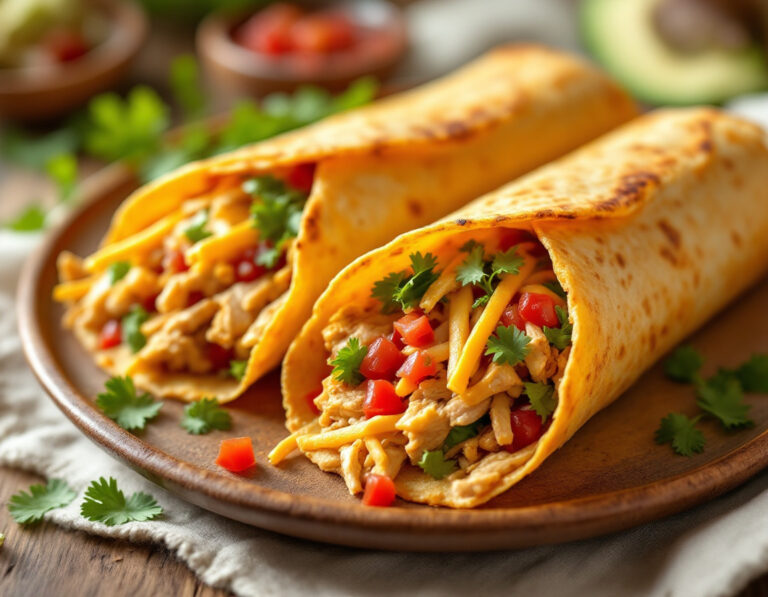 Crispy Stuffed Tortilla Wraps (Tex-Mex Style)