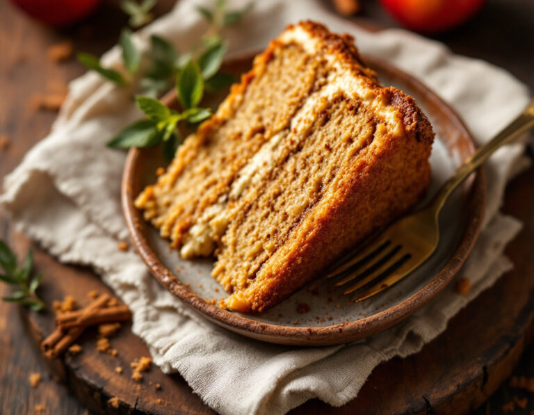 Mexican Apple Cake Recipe with Cinnamon and Piloncillo