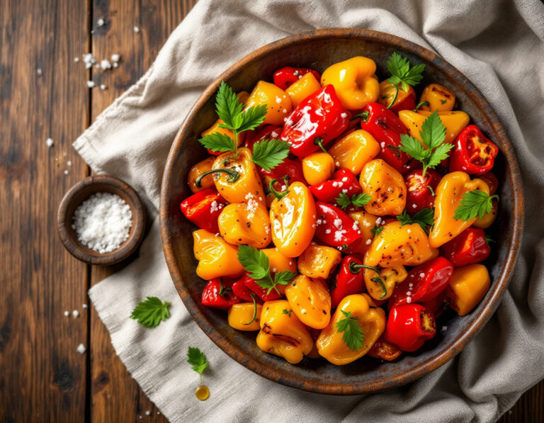 Authentic Serbian Roasted Pepper Salad | Ajvar Salad