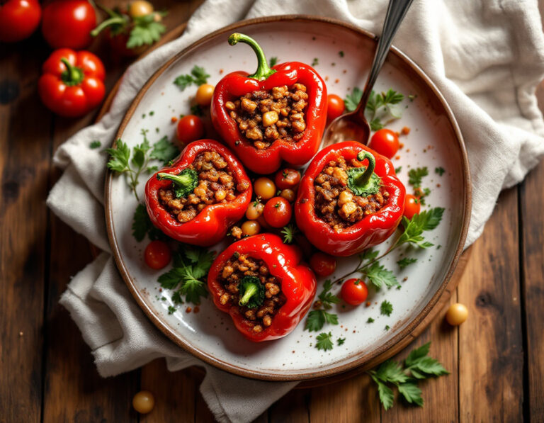 Punjene Paprike Recipe – Montenegrin-Style Stuffed Bell Peppers