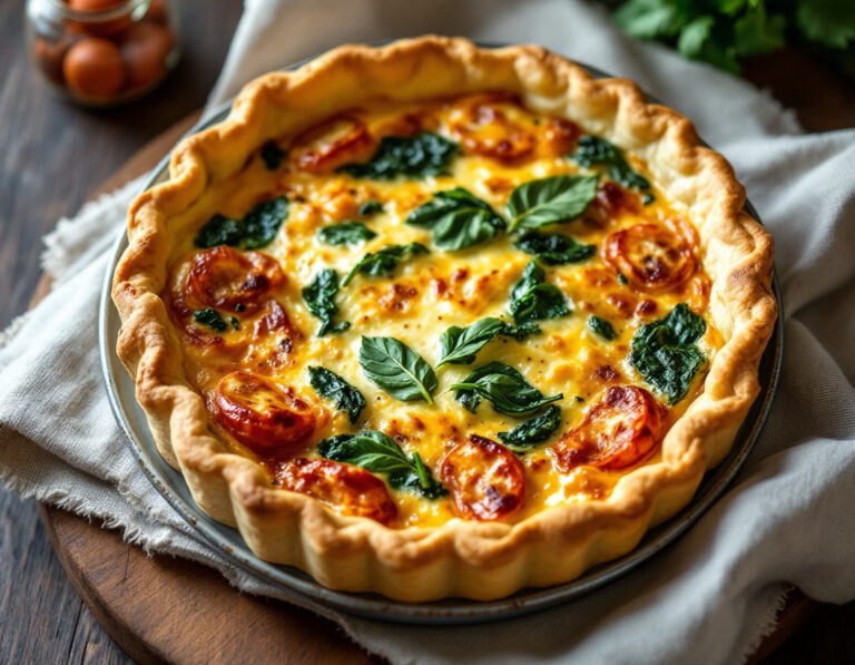 French Spinach Quiche Recipe – Classic & Creamy