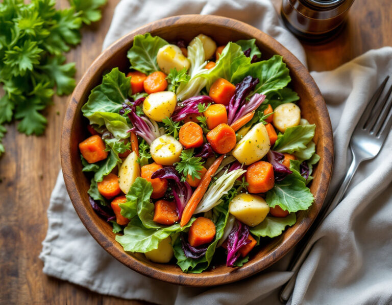 Radicchio Salad with Oven-Roasted Carrots and Parsnips Recipe