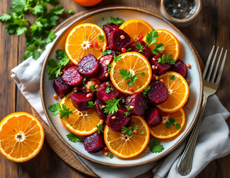 Egyptian Beet and Orange Salad Recipe | Shamandar