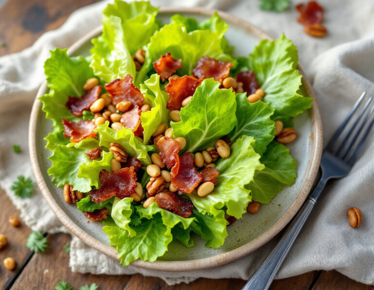 Swiss Lamb’s Lettuce Salad with Bacon and Nuts