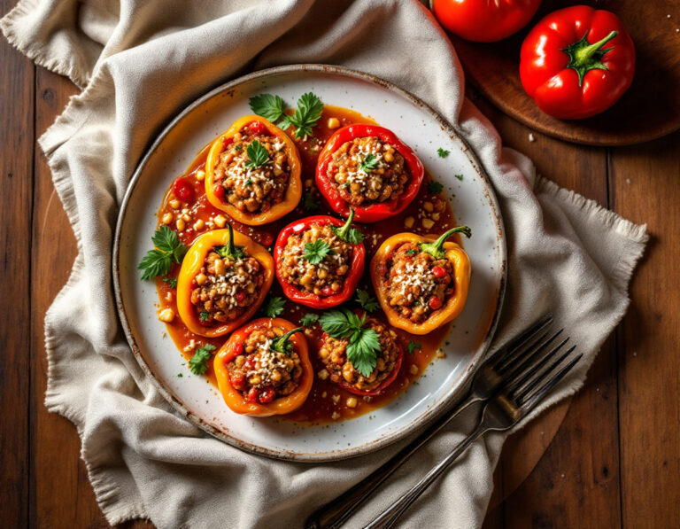 Speca të Mbushura Recipe – Albanian Stuffed Peppers
