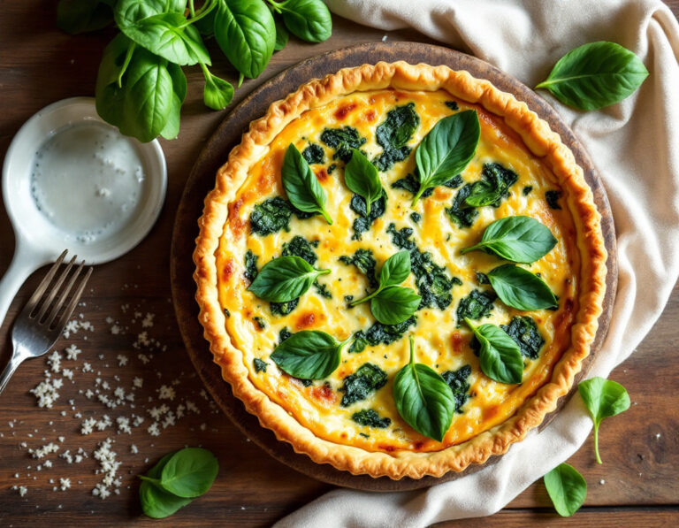Spinach Quiche Recipe – Swiss Style with Gruyère