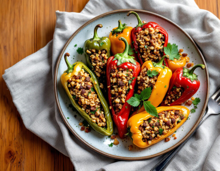 Turkish Stuffed Pointed Peppers – Sivri Biber Dolması