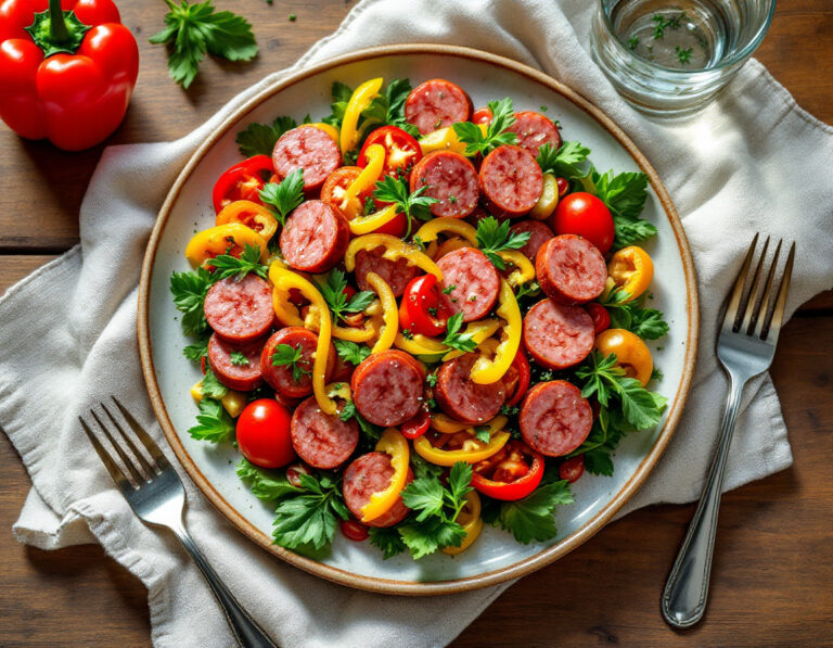 Wurst Salad with Bell Pepper Recipe – Swiss Classic