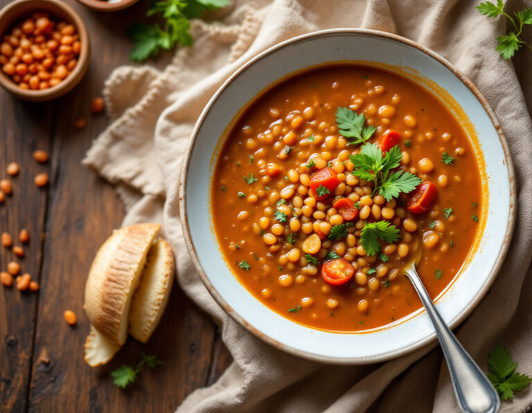 Egyptian Red Lentil Soup Recipe – Shorbat Adas