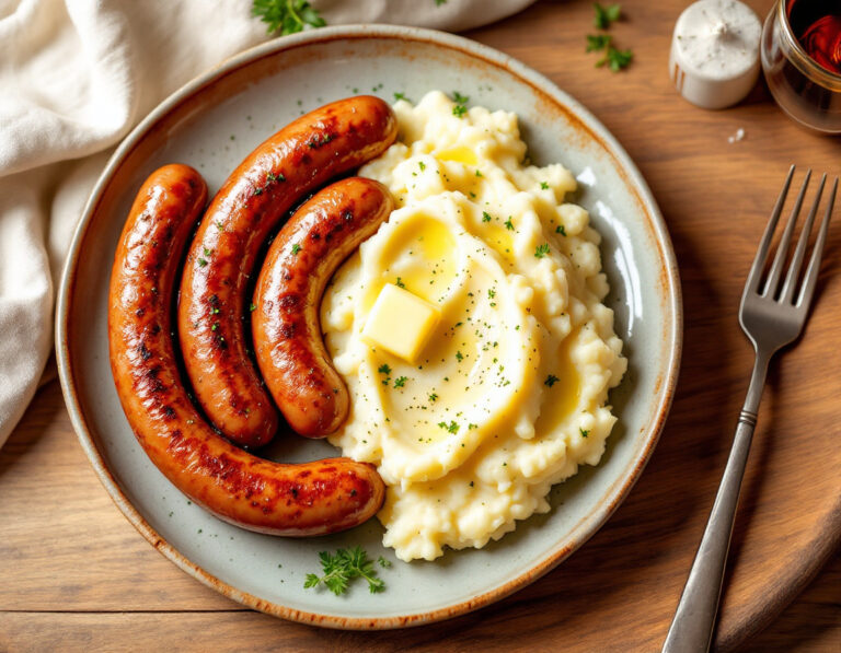 Bangers and Mash Recipe – Classic British | 45 Min