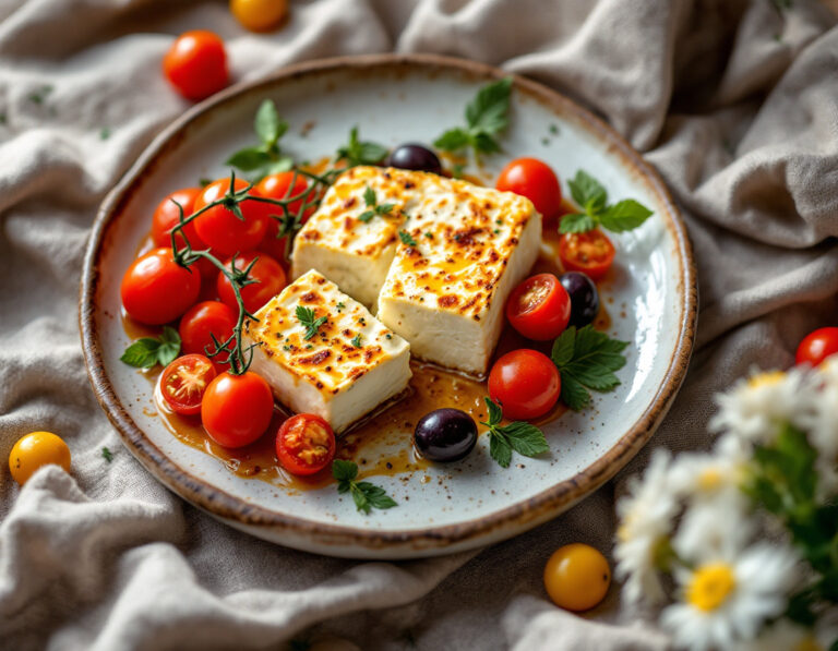 Baked Feta with Tomatoes and Olives – Greek Recipe
