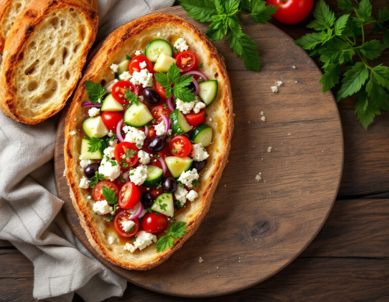 Greek Bread Salad Recipe – Dakos from Crete