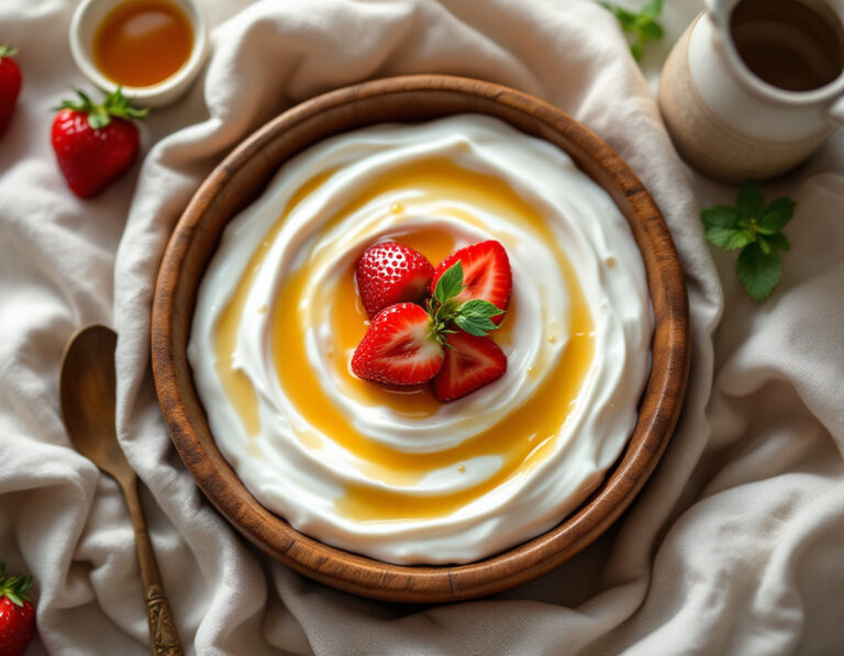 Greek Strawberry Yogurt Cream Recipe – Fruity & Creamy