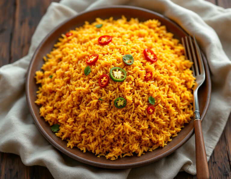 Jollof Rice with Chili Peppers Recipe – West African Spicy