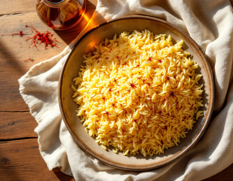 Persian Saffron Rice Recipe – Authentic Polo Zafrani