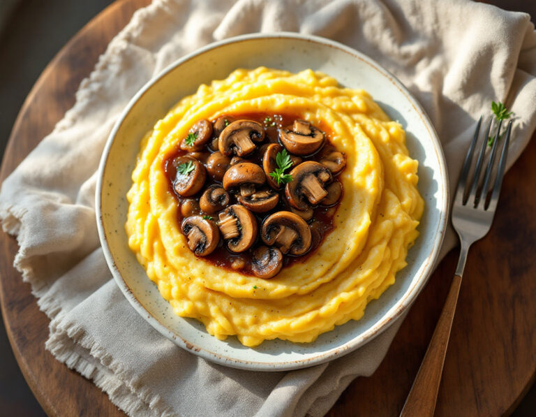 Swiss Polenta with Mushrooms Recipe – Creamy & Savory