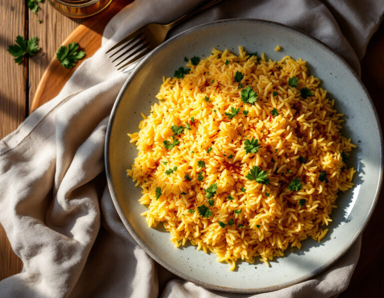 Turkish Saffron Pilaf – Authentic Oriental Rice Recipe