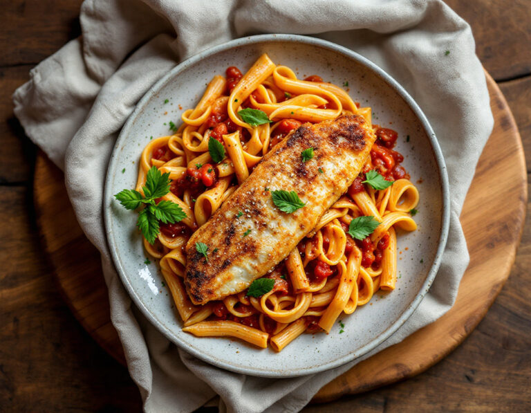 Rigatoni with Pan-Fried Fish Recipe – British Cuisine
