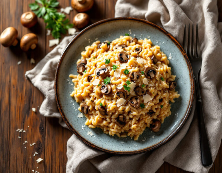 Mushroom Risotto Recipe – Creamy Italian Risotto