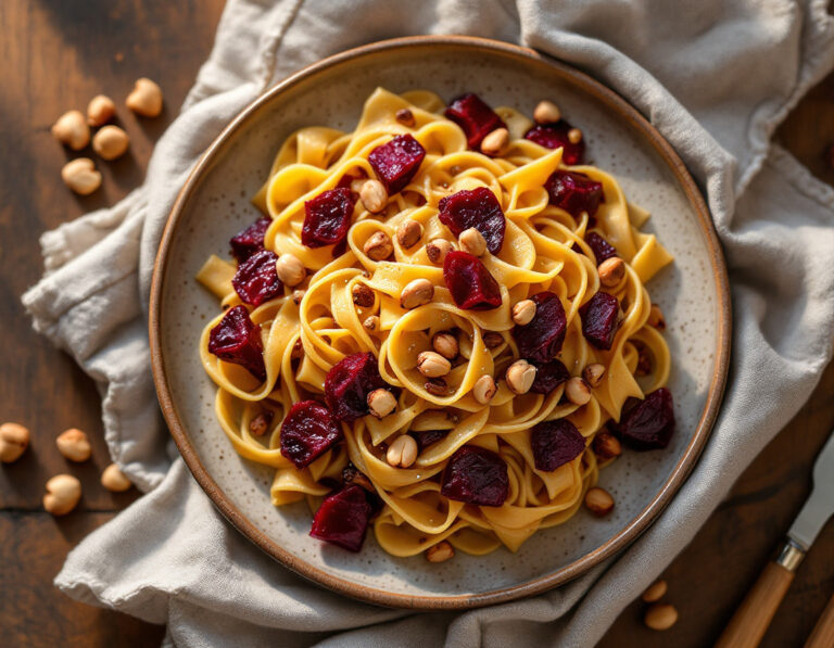 Schupfnudeln with Beets and Hazelnuts Recipe