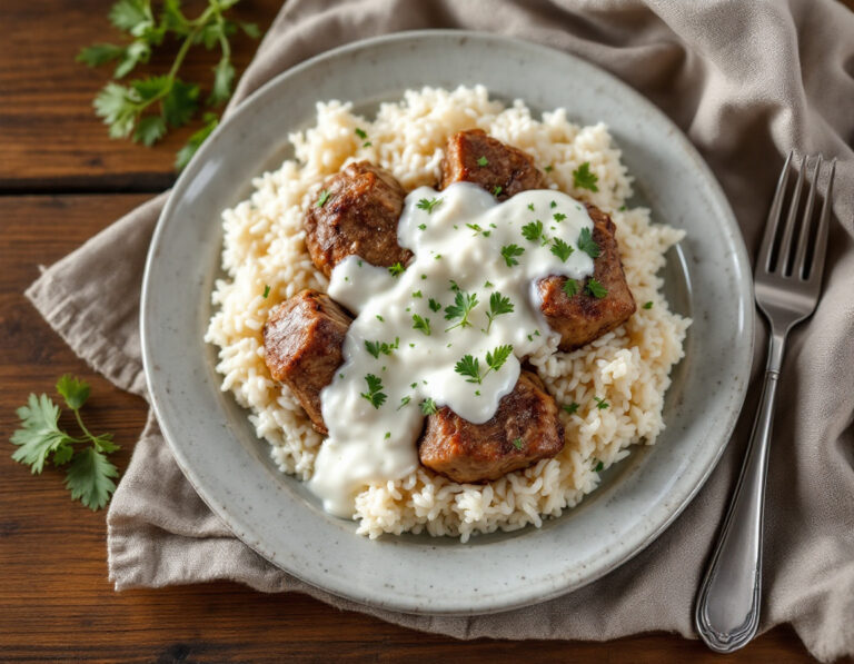 Syrian Lamb Yogurt Rice – Authentic Recipe