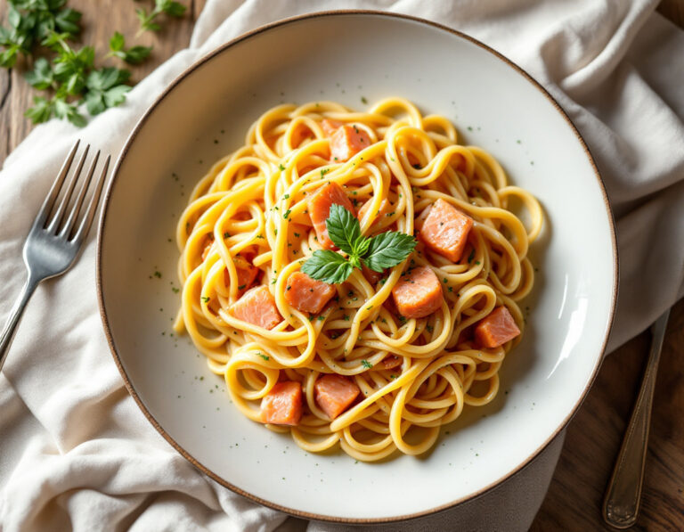 Tagliatelle al Salmone – Egyptian Style