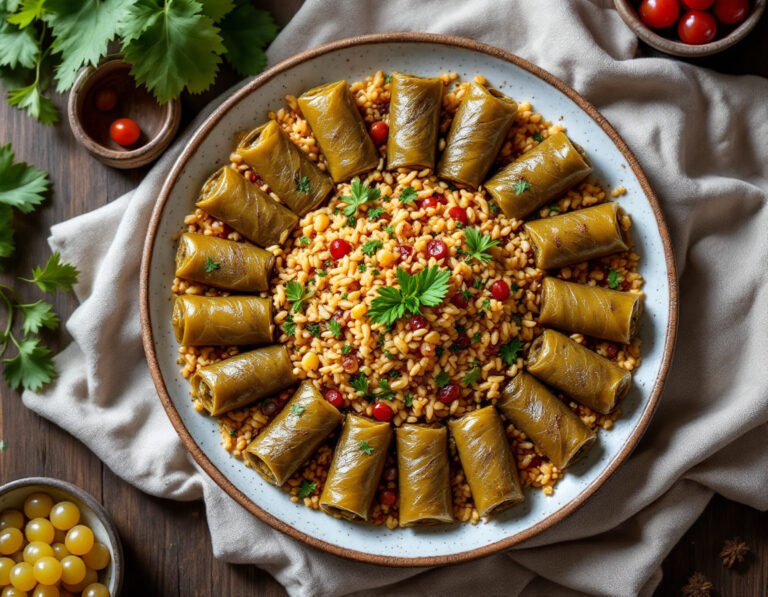 Zeytinyağlı Dolma Recipe – Turkish Stuffed Grape Leaves with Rice