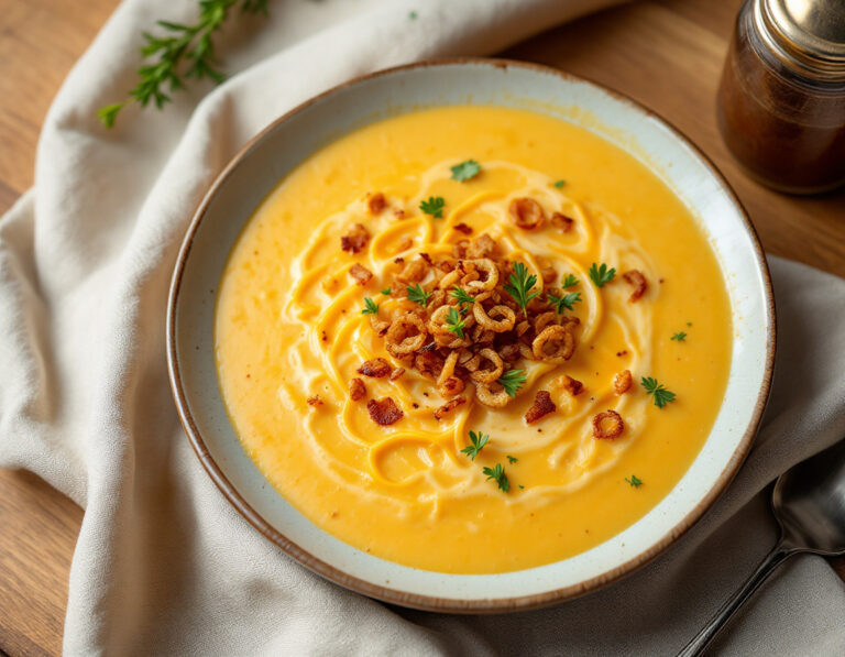American Onion Cheese Soup Recipe | Creamy & Savory