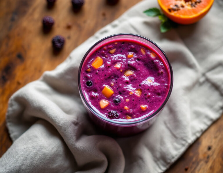 Ethiopian Blackberry-Papaya Smoothie Recipe