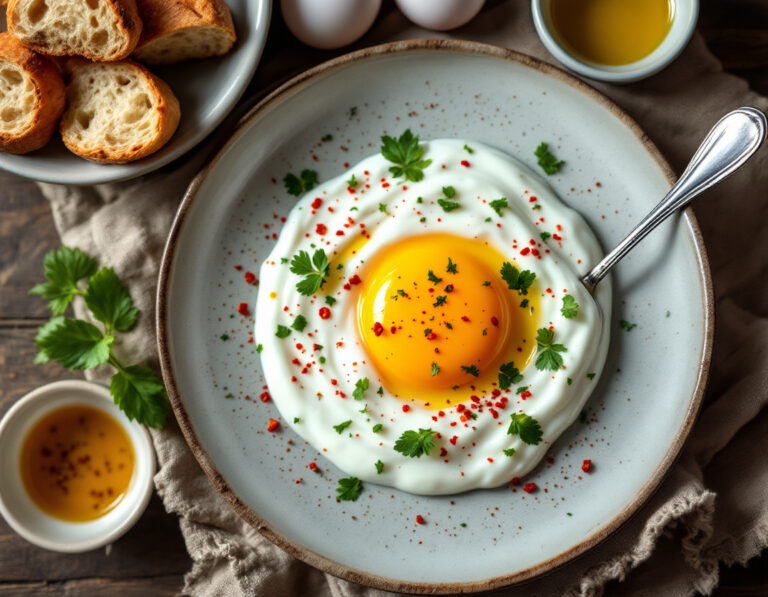 Çılbır Recipe – Turkish Poached Eggs with Yogurt