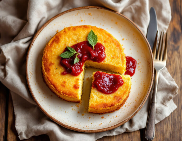Easy Cornmeal Cake with Guava Paste Recipe