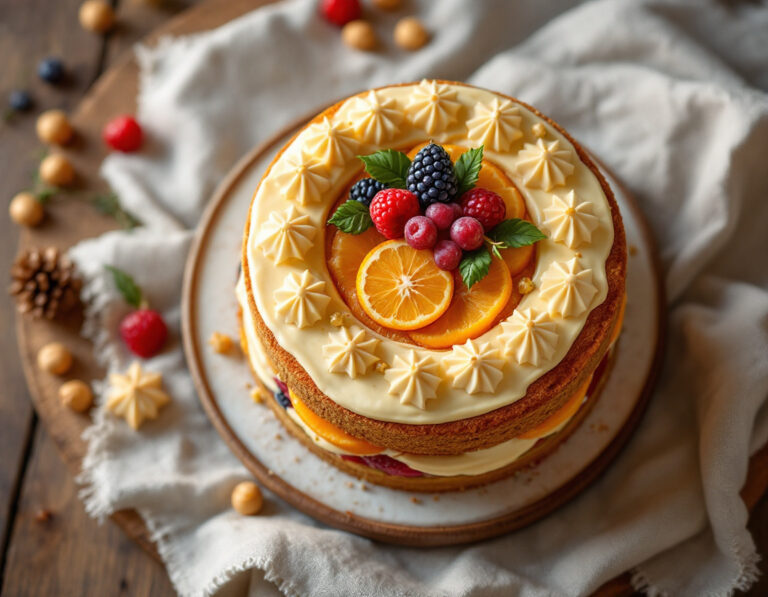 Festive Fruit Cake with Marzipan Recipe