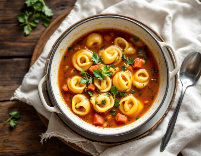 French Tortellini Soup Recipe | Soupe aux Tortellini