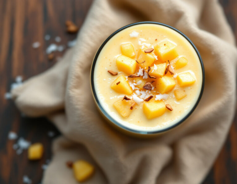 Coconut Pineapple Smoothie Recipe | Egyptian Tropical Dream