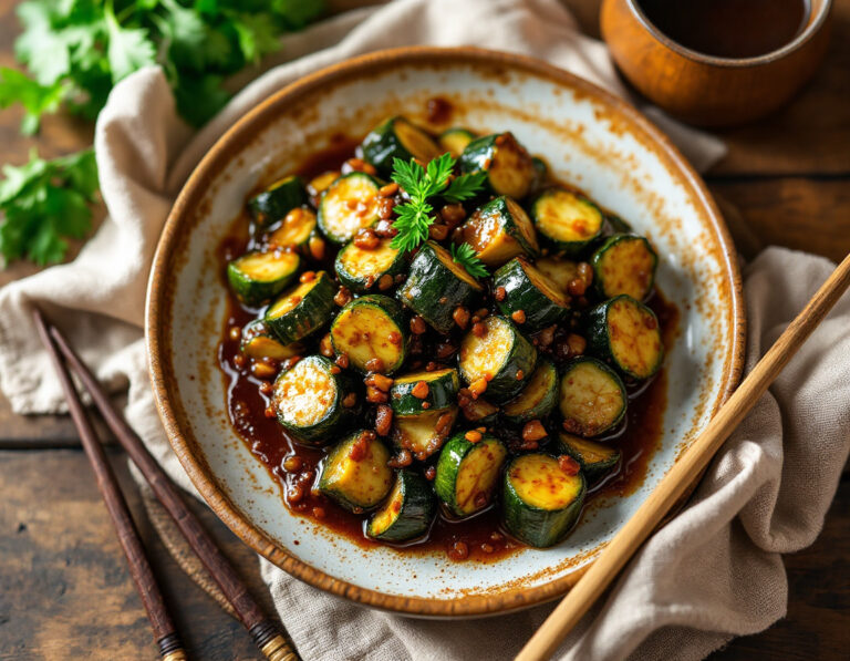 Korean Braised Zucchini Recipe - Hobak-jorim