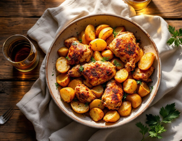 Moroccan-Spiced Chicken and Potato Sheet Pan Recipe