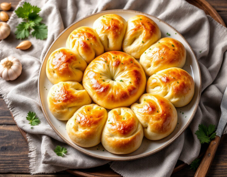 Pampushky with Garlic Recipe – Russian Yeast Rolls