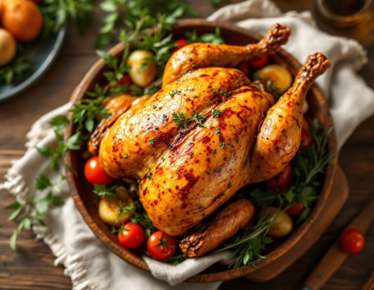 Classic Roast Chicken Recipe – Traditional British Style
