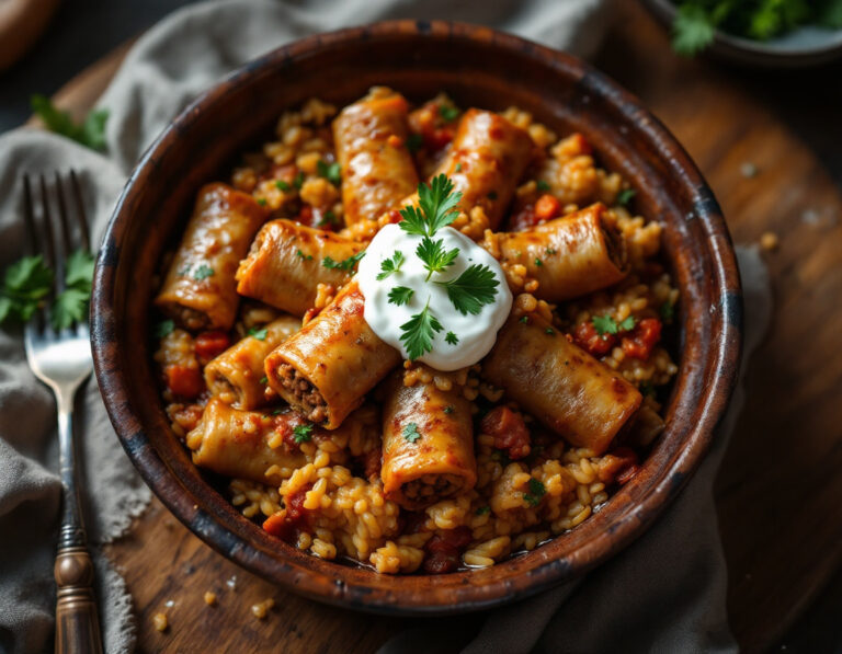 Sarma Montenegro – Receta Tradicional de Rollitos de Col